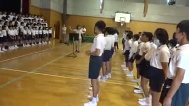 全校合唱 練習（動画）